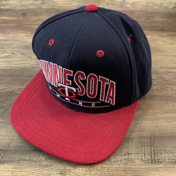 American Needle MLB Minnesota Twins SnapBack Hat Blue Red - Picture 1 of 6